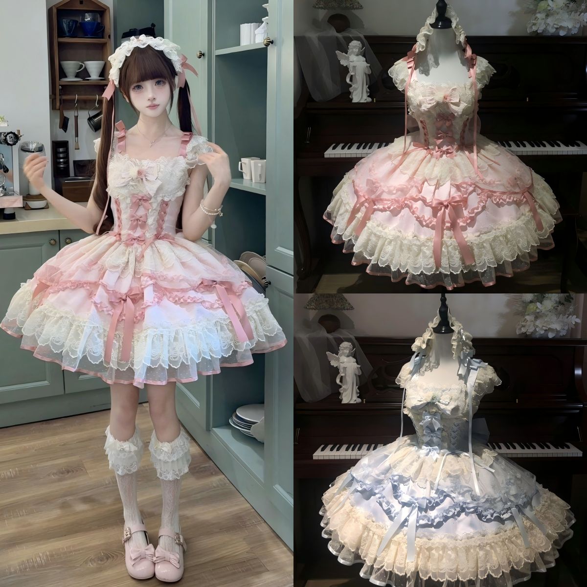 ドレス　コスプレ lolita オリジナル 洋服 jsk ロリータ ワンピース バレエ風