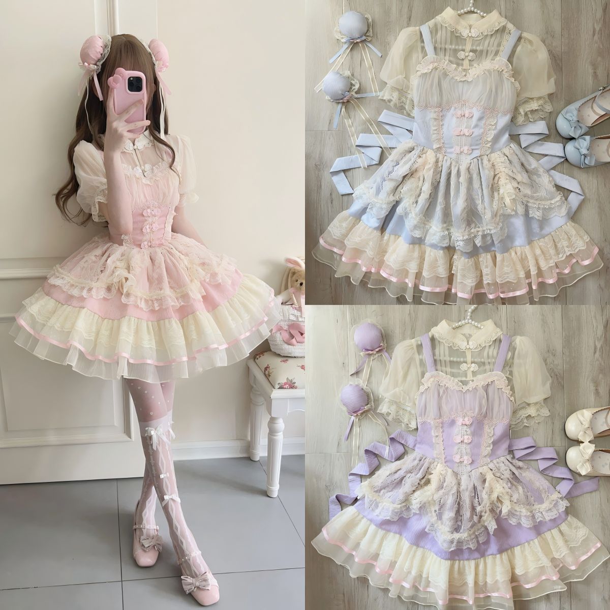ドレス　コスプレ lolita オリジナル 洋服 jsk ロリータ ワンピース バレエ風
