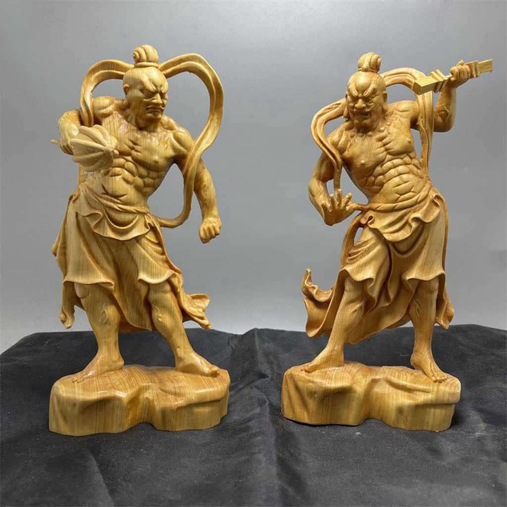 楽天市場】仁王像 置物 金剛力士 木彫り 桧木（ヒノキ）仏像