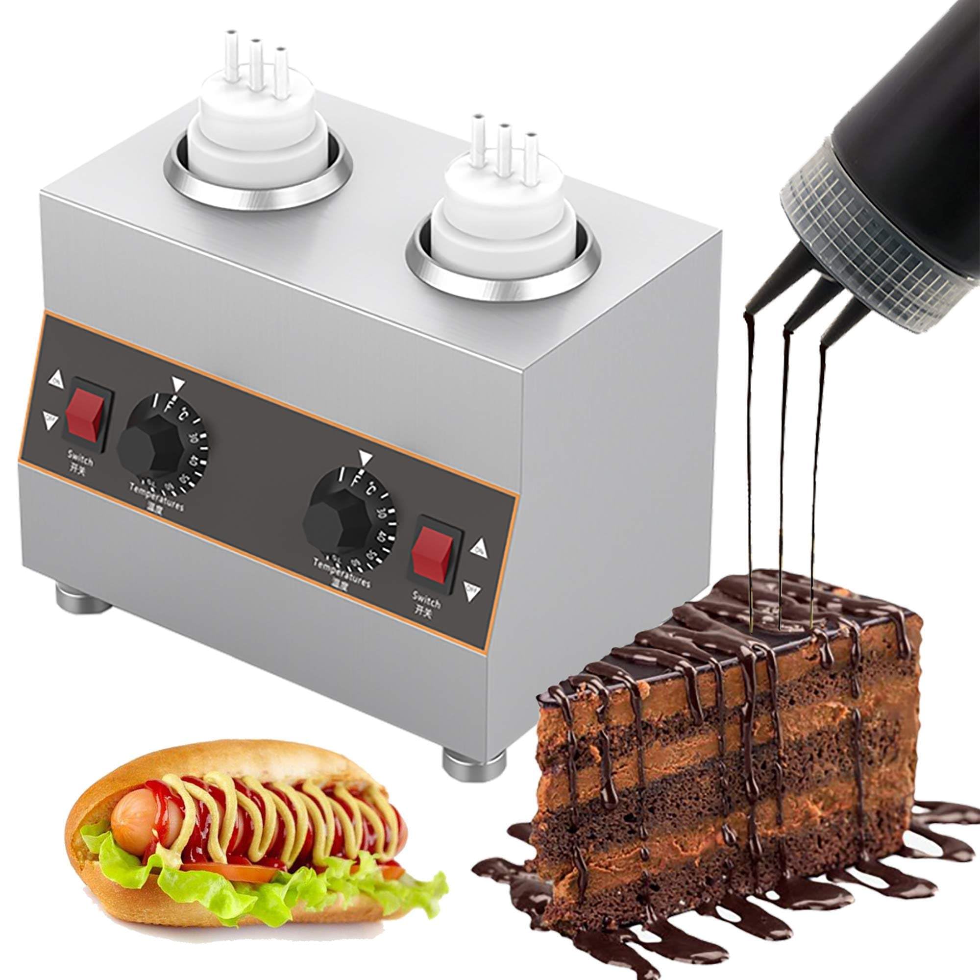 商業電気チーズソースウォーマーカウンタートップ食品ソースウォーマー多機能、トッピングボトルウォーマーホットチーズソースメ
