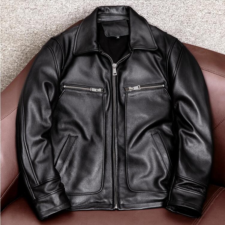 ライダースジャケット レザージャケット 牛革 304050代　vintage　本革 革ジャン メンズファッション Ｓ～5ＸＬ黒