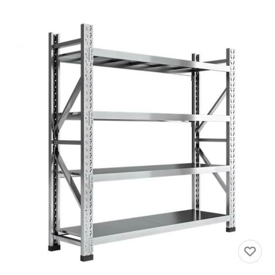 スチールラック メタルラック 物品棚 陳列棚 保管棚 整理棚 4段 単層耐荷重600KG 組み立てが簡単 高さ調節可能 業務用 大型 物置