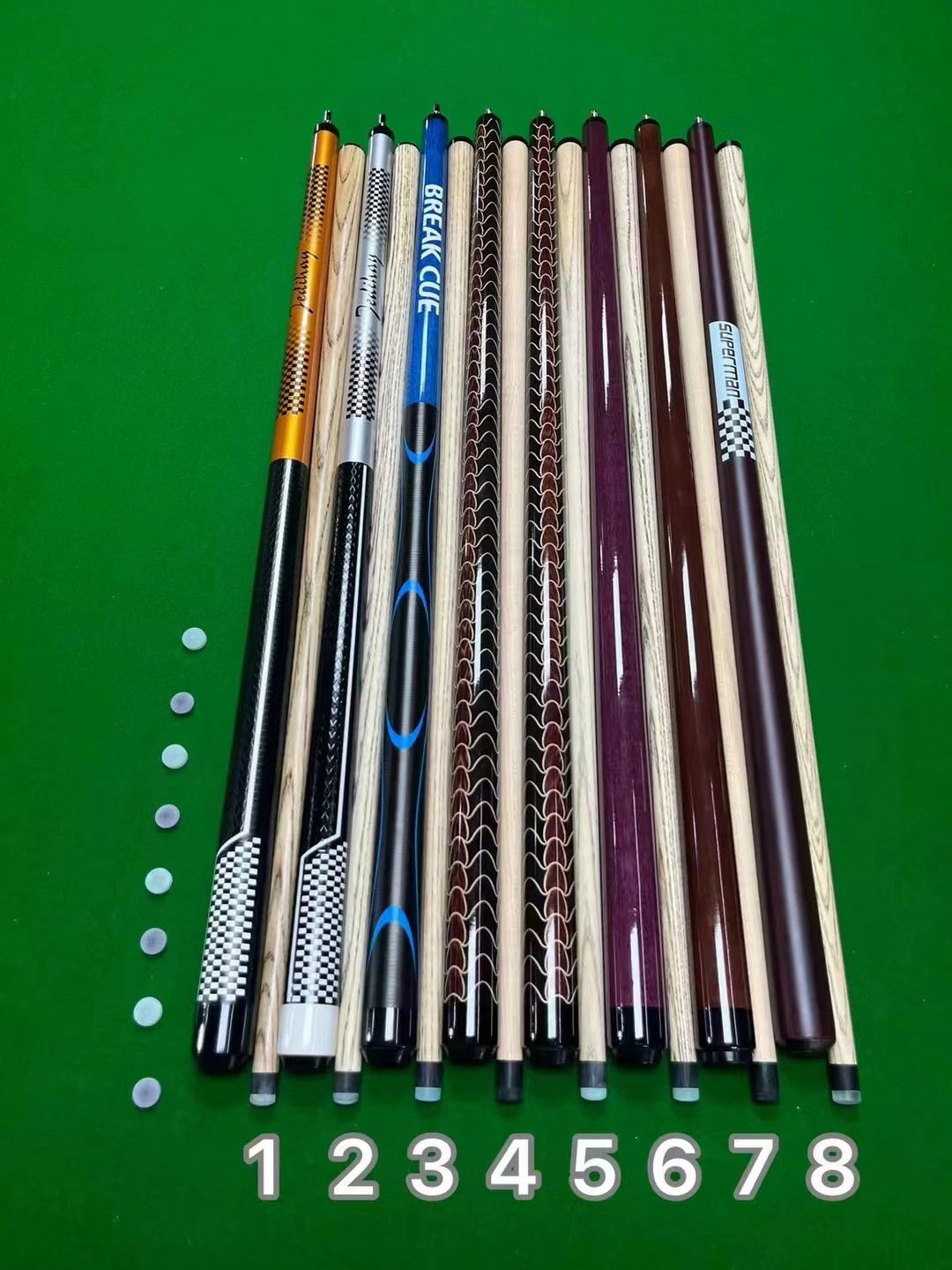 キュー ビリヤードのキュー キュースティック アメリカンホワイトウッドプールキュー 木製 練習用 プロ用 ダブルパーツ 145cm