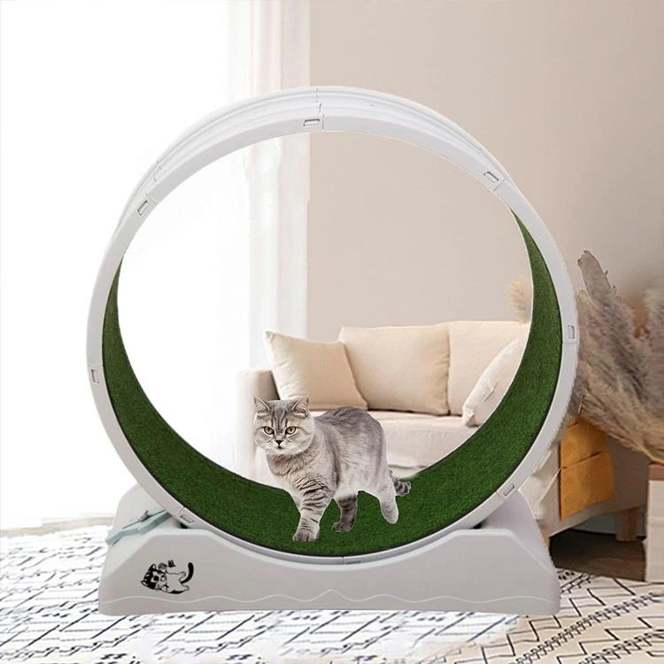 キャットホイール 猫 回し車 ロック装置内蔵 静音低ノイズ 猫専用ルームランナー 猫 ランニングホイール キャットウォーク 運動