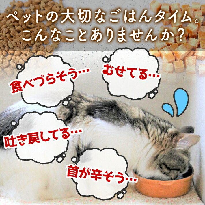 2個セット フードボウル 猫 餌皿 エサ皿 食器 犬 (小型犬)にも フードボールスタンド 食べやすい 傾斜 餌 エサ 餌入れ エサ入れ エサいれ 皿  お皿 ペット 猫用 犬用 おしゃれ 送料無料/猫耳フードスタンド｜雑貨ペットいい物いっぱいRaraMart