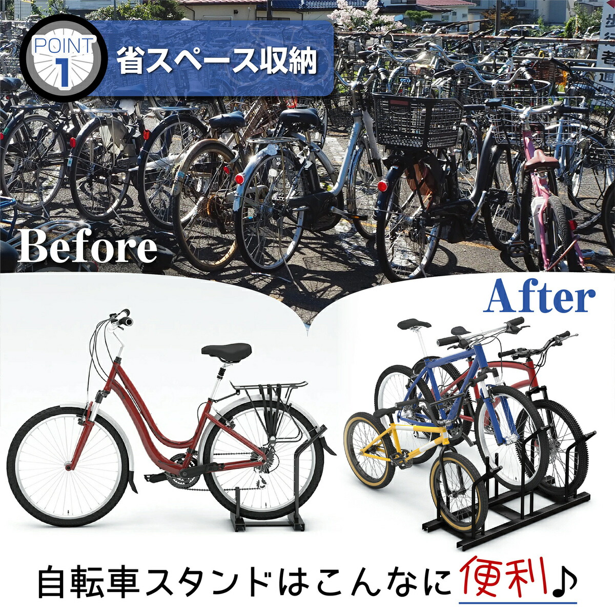 人気ブラドン 自転車スタンド サイクルスタンド 自転車置き場 2台用 省スペース BYS-2 アイリスオーヤマ サイクル discoversvg.com