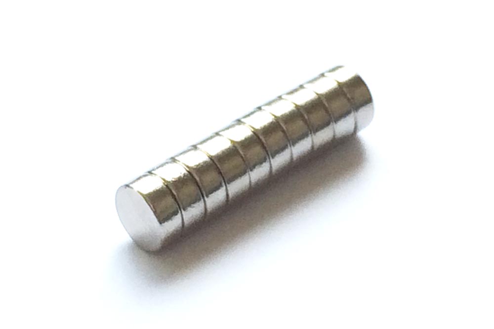 楽天市場】ネオジム磁石（樹脂塗装）φ6.4mm×4.8mm(N35) １個ネオジウム