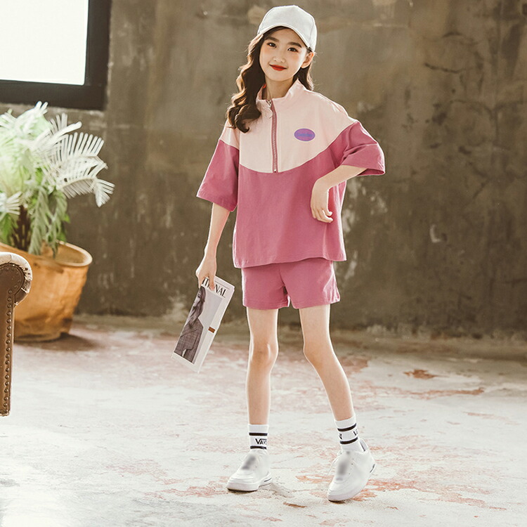 Sale 66 Off 22 ジャージ キッズ 女の子 上下 夏 半袖 ジッパーパーカー ショートパンツ 2点セット スウェット ウエストゴム スポーツウェア セットアップ 綿混紡 着痩せ ジュニア服 七五三 通学着 通園 旅行 運動着 部屋着 ダンス衣装 おしゃれ 可愛い 1 160