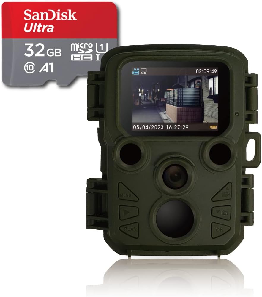 【百貨店SALE 50%OFF】防犯写真機 トレイル写真機 小型 露天 雨合羽 防塵 IP66相応う 1080p相応う 手ぶりのみ 赤外線LED 監督すること写真機 流動体さがし当てる 人感検知器 暮夜相応う 蓄電池式 自動小銃上書き録画 擬装 化けの皮