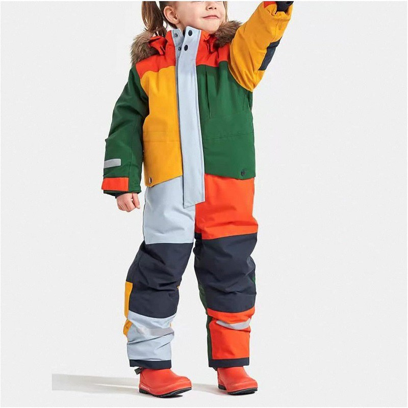 スキーウェア 子供のワンピーススキースーツ、冬のシングルおよびダブルスキージャケット、男の子と女の子のための屋外防風および防水暖かい登山ジャケット プレゼントクリスマスギフト 80-160cm