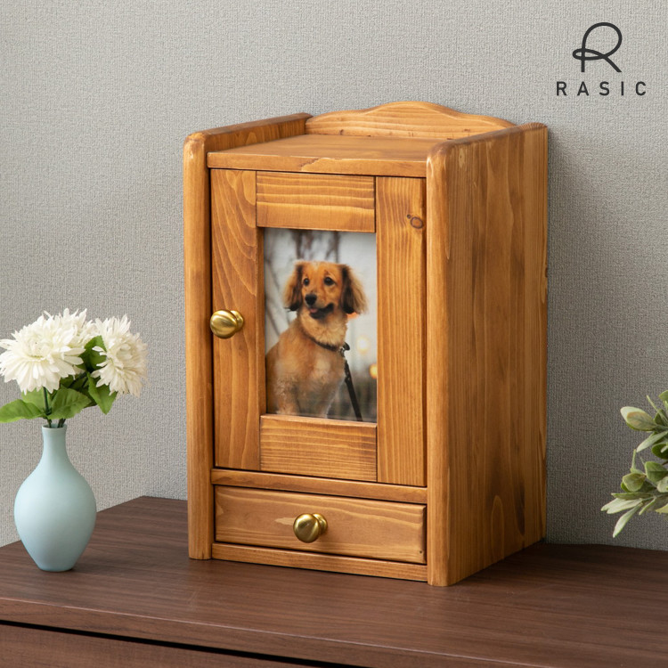 完成品 仏壇 愛犬 愛猫 供養 ペット 骨壺入れ 箱型 扉付き フォトフレーム メモリアルボックス ペット仏壇 MEMORIES BOX TYPE-A (PN-NA)