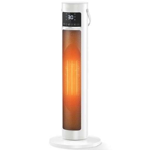 セラミックヒーター電気ファンヒーターファンヒーター暖房器具扇風機羽根なしECO省エネ節電対策小型速暖大風量電気ストーブ足元暖房首振り1~12Hタイマー機能転倒OFF3段階温度調整低騒音