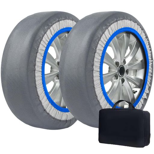 【布製タイヤチェーン】スノーソックス簡単装着ジャッキアップ不要新チェーン規制対応非金属製で車に優しい低振動・静音設計雪道・凍結・悪路に対応日本語説明書&収納バッグ付き(6004)