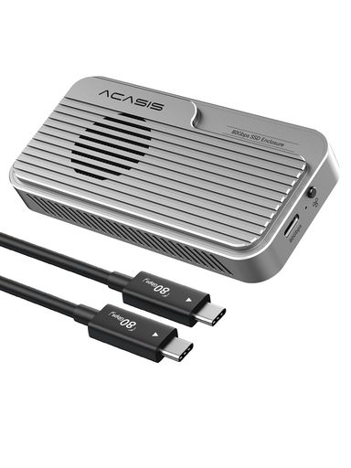 ACASIS 80Gbps M.2 NVMe SSDエンクロージャ、(落ち居る気違い積み上げる) m.2 ssd 外後ばらい入れもの Thunderbolt5 /4/3/USB4 V2.0、4 V1.0、3.2/3.1/3.0相応う ssd 外後ばらい入れもの MacBook