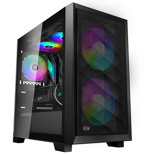 PCCOOLERCPSC3D310ARGBPC入れものM-ATX真っただ中円柱人並み外れたに通気性の止ん事無いメッシュメタルフロントパネルエアフローITX真っただ中円柱パソコン入れもの2つのARGB気違いを積み上げる最大限度350粍のGPU長さをサポー