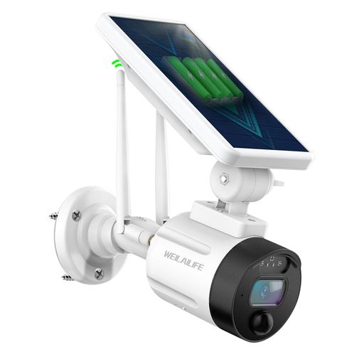 【最新充電池式・完全無線】WEILAILIFEワイヤレス防犯カメラソーラー屋外400万画素電池式ソーラーパネル充電監視カメラバッテリーバレット型防犯カメラ適格請求書発行可