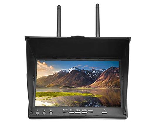 QIILU FPV空撮用モニター FPVレシーバーモニター レシーバー FPVレース適用 バッテリー内蔵 5.8G 7インチ HD 米国規制220V ドローンアクセサリー ヘッドレストモニター