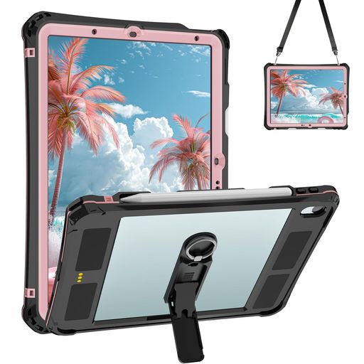 ForiPadAir11インチ防水ケース2024/2025/2026モデル(M2/M3第6世代)iPadAir11防水カバー2024iPad第6/5/4世代防水ケース(2024/2022/2020)IP68防水規格軽量薄型