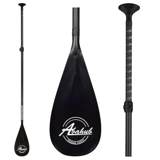 CarbonFiberSUPPaddle3-SectionAdjustableCarbonShaftBlackPlasticBlade+Bag