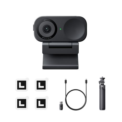 Insta360Link2C三脚キット-PC/Mac用4Kウェブカメラ、1/2インチセンサー、自動フレーミング、HDR、AIノイズキャンセリング