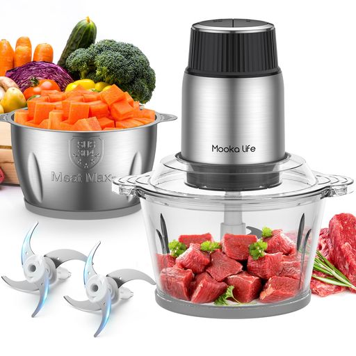 楽天市場】MOOKA LIFE フードプロセッサー 小型【2L大容量 & 2種類