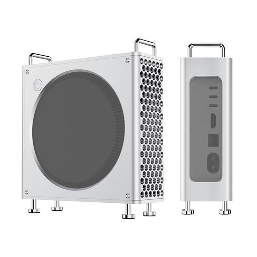 UlanziQT01MacminiM4用/M4Pro用シャーシケース縦型電子計算機容れもの防御すること防塵鉤括弧納める照明ランプ軽銀製ミニ照明ランプDIYPC一部分省間隔文字多役立つこと釣り合い感上滑り打ち切り持ちはこびに助けになるMac