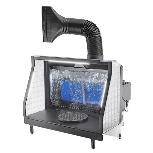 urlife ウォーターブース 水と排気ファンのW効果 水洗式 塗装ブース 強力吸引 3基強力ファン搭載 風量も無段階に調整可 LED照明 スプレーブース ホビー用ツール ブラックWPB01-B|Raspberry Market