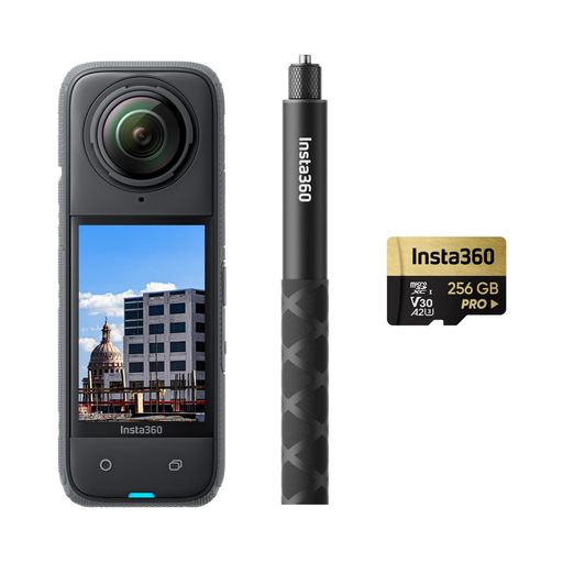 Insta360 X4 組み上げる一揃いの道具 - 組み上げる一こま用360度写真器、8K30fps 360度HDR映像、72MP活動写真、11Kタイムラプス。DroneDeploy, OpenSpace, Cupix, Oculo, WhiteHelmet,