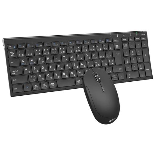iCleverキーボードワイヤレスキーボードマウスセット日本語配列静音超薄型無線2.4GUSB接続フルサイズテンキー付きマウス3段階DPIパソコンPC多機能対応Windows/Mac対応IC-BK22Combo