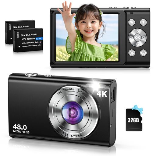 新品）デジカメ AEKOMi 4K動画撮影 64MP画素 Amazon | デジカメ AEKOMi 4K動画撮影 64MP画素 フリップ