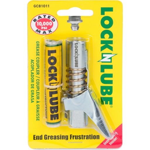 LockNLubeグリースガンカプラ?差し油教え込むこと用管あと取り繋ぎ合わせるは飾り気の無い-鍵を掛けるオンしお仕舞い金を外せばそのまま差し油が教え込むことされ機械類を汚す物ごとはなし