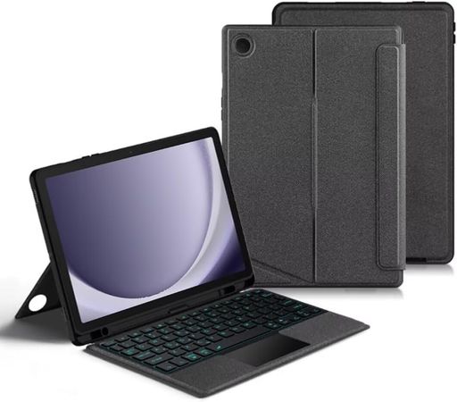 縦/横置き対応TabA9+11インチキーボードケースタッチパッドバックライト付きマグネット式ケース分離式TabA9+11インチキーボードケース角度を自由に変更ケース磁気吸着トラックパッド付き…