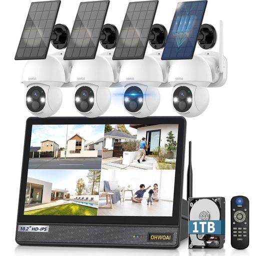 本日限定価格】防犯カメラ 有線 10.1インチHD TFT液晶カラーモニター