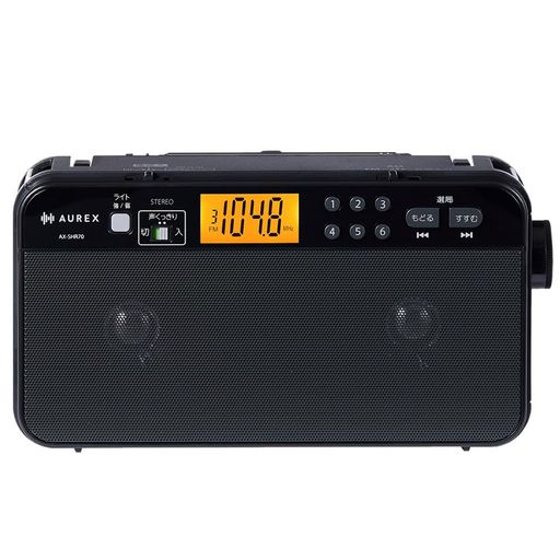 東芝ラジオ受信機LED付き添い人ステレオ金棒引き声くっきりAX-SHR70(K)