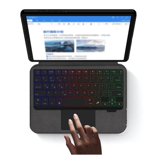 GalaxyTabA98.7インチキーボードケース一体型トラックパッド付きバックライト付きギャラクシーtaba98.7キーボード付きケースタッチパッド付きビジネス