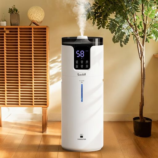 Lacidoll加湿器大容量業務用家庭用16Lタワー式超音波加湿器噴霧器部屋保湿上から給水お手入れ簡単静音水漏れしない知能恒湿4段階霧量調整可能空焚き防止12hタイマー