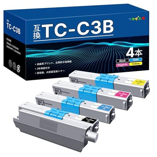 マタインク TC-C3B1 取り替えっこトナーカートリッジ OKI 相応う TC-C3BK1 TC-C3BC1 TC-C3BM1 TC-C3BY1 4色仕掛ける 相応う機種:C824DN C835DNW C835DNWT C844DNW 大電気容量 残量見せびらかす 個荷拵え