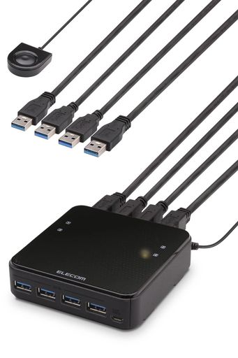 エレコムUSB切替器PC右向き矢印4ポートUSB3.0右向き矢印4ポート手元スイッチブラックU3SW-T4 13,412円