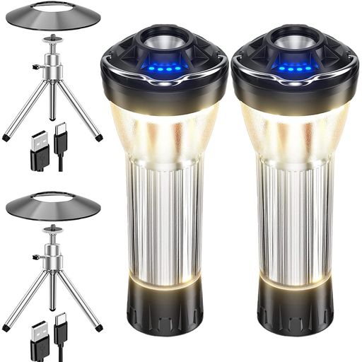 【2個セット・三脚付き】LEDランタンTOWAJIキャンプランタン・小型暖色懐中電灯・4つ点灯モード・2600mAH(180-370LM調節可能)・IPX4防水防塵・led充電式・キャンプライト・超軽量92g・光量調節・…