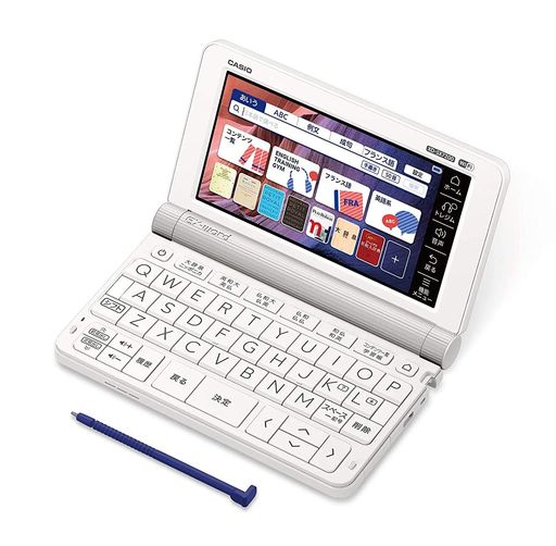 カシオ 電子辞書 フランス語 エクスワード XD-SX7200 57コンテンツ (フランス語11コンテンツ) XD-SXN72 セット ホワイト|Raspberry Market