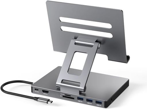 iPadProUSBCこしき照明ランプ、iPadProM4M2M11312.911inPadAir用アダプタドッキングステーション折りたたみ式4K60HzHDMI、PD申し受ける、SD/TF歌留多読み手、USB