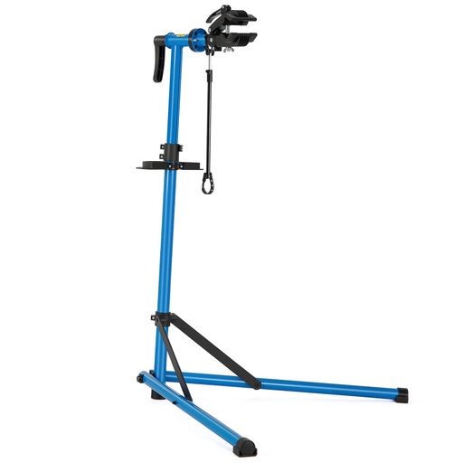 CXWXC自転車メンテナンススタンドワークスタンドロードバイクスチール製高さ/角度調節可折りたたみ式ディスプレイスタンド工具トレー/ハンドル支えバー付(ブルー)