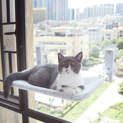 猫ハンモック窓猫ベッド吸盤式強力な吸盤窓掛け窓際マット折りたたみ窓ハンモック取り付け簡単四季兼用耐荷重15kg日光浴ネコ用猫キャットねこ室内用睡眠運動休憩吸盤式ペットベッド(…