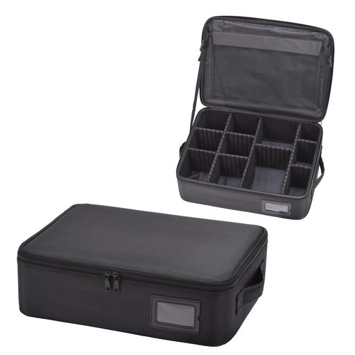 エツミ カメラバッグ バッグインバッグ ハイブリッドケース L 13L 【ソフトなアウターとハードのインナーのハイブリッド ケース】 ブラック VE-7718｜Raspberry Market