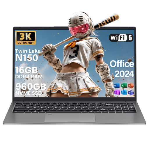 【2026最新ノートパソコン】Office2024搭載 16インチ ノートパソコン N150 インテル (6500Y/8100Yより速い)｜Raspberry Market