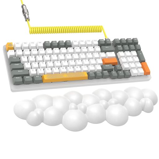 MAMBASNAKEK3メカニカルキーボードゲーミング98キーコンパクト独立キースイッチ数字スペースを保持しTKL金属製バネオンボードメモリリニアライトスイッチRGBrainbow変色LED背光Type-c有線接続ガ…