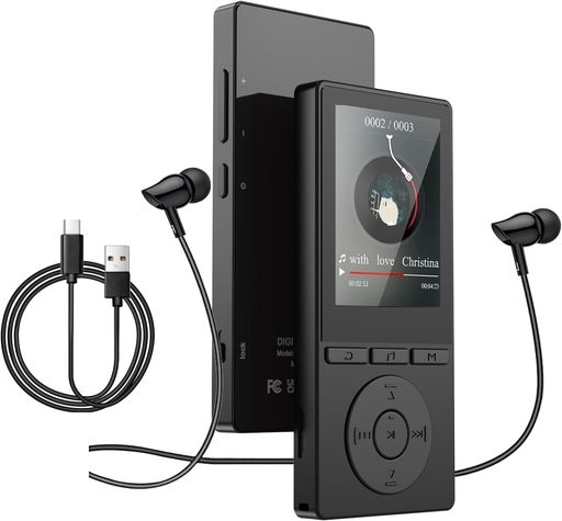mp3プレーヤーBluethtooth5.3HIFI音楽プレイヤーmp3プレーヤースピーカー内蔵64GB内蔵128GB拡張可能SDカード対応搭載多機能デジタルオーディオプレーヤーFM