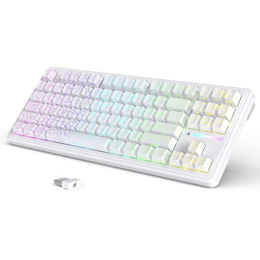 MAMBASNAKExATTACKSHARKM87PROV2ゲーミングキーボードコンパクト87キー80%メカニカルキーボード3つ接続モードBluetooth2.4G有線Type-CPBTキーキャップ5面熱昇華印刷技術