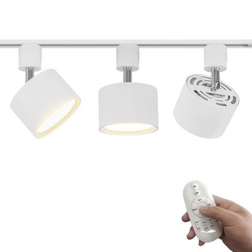 FSLiving3個パック9W(100W相当)ダウンライトリモコン付き調光調色角度調節可LEDライティングレールライトLED内蔵スポットライトライティングレール照明天井ダイニングリビング用ホワイト