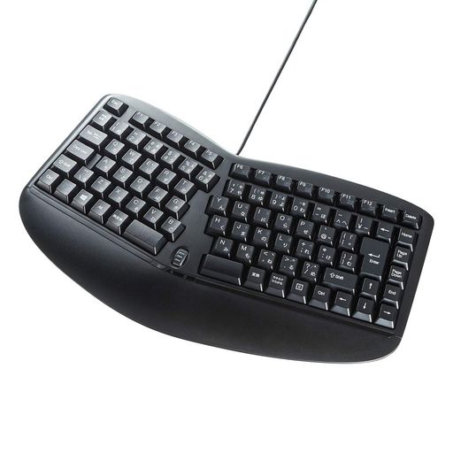 サンワサプライエルゴノミクスキーボード有線USB接続メンブレン日本語109A配列SKB-ERG3BK